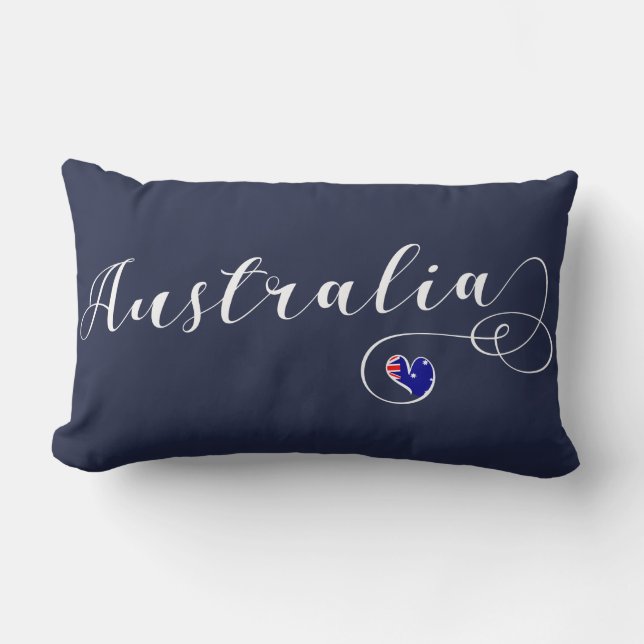 Coussin Rectangle Australie Heart Throw Cushion, Australie (Recto)
