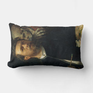 Coussin Rectangle Autoportrait avec la mort comme un violon (par Böc