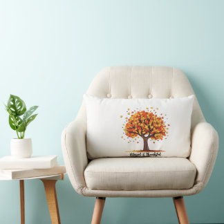 Coussin Rectangle Autumn Fall Tree Happy Thanksgiving Blessed