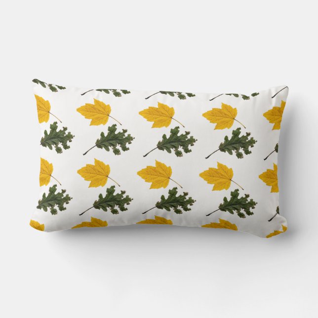 Coussin Rectangle Autumn Symmetry Leaf Pattern (Verso)