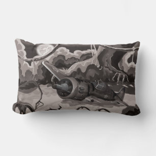 Coussin Rectangle Avion de chasse de la Seconde Guerre mondiale écra