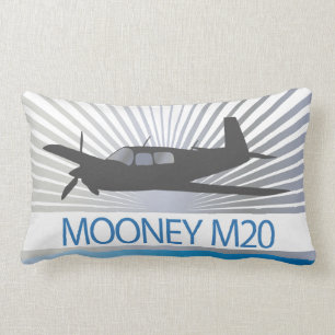 Coussin Rectangle Avions de Mooney M20