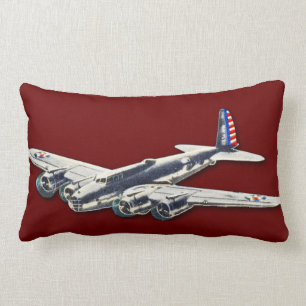 Coussin Rectangle Avions vintages des USA de 2ÈME GUERRE MONDIALE