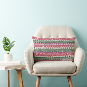 Coussin Rectangle Aztec pattern, stripes.