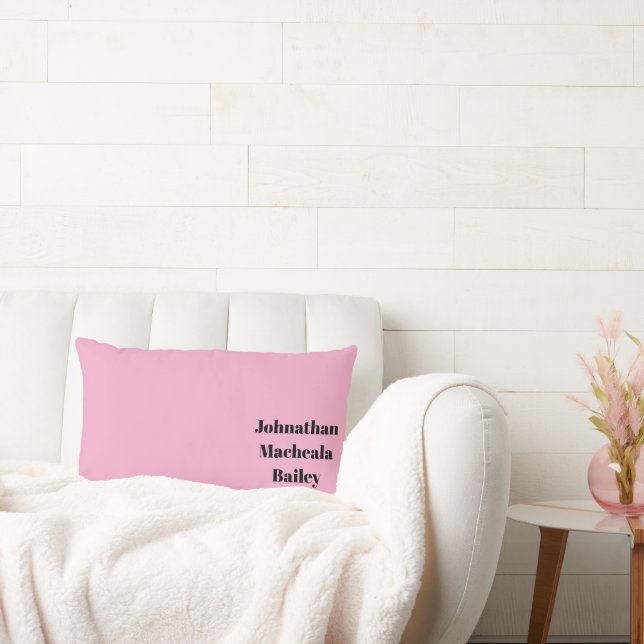 Coussin Rectangle Baby Pink Throw Pillow (Canapé)