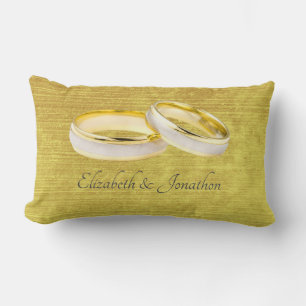 Coussin Rectangle Bagues élégantes Mariage simple