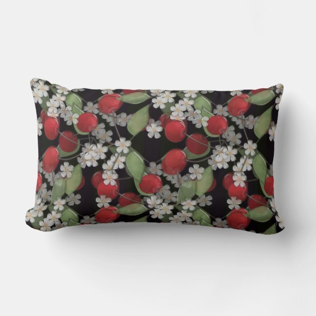 Coussin Rectangle Baies rouges (Recto)