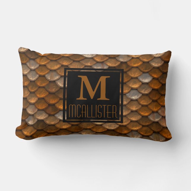 Coussin Rectangle Balances en métal - Nom de famille (Recto)