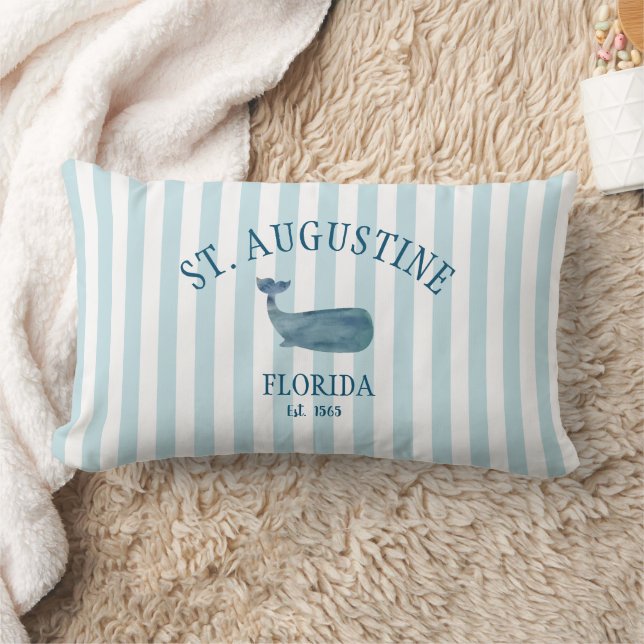 Coussin Rectangle Baleine de plage personnalisée St Augustine Florid (Couverture)