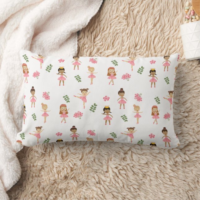 Coussin Rectangle Ballet Pink Ballerinas Motif dansant (Couverture)