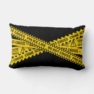 Coussin Rectangle Bande de police ne pas traverser avec des bandes j
