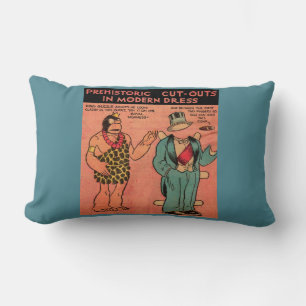 Coussin Rectangle Bande dessinée des années 1930 poupée en papier de