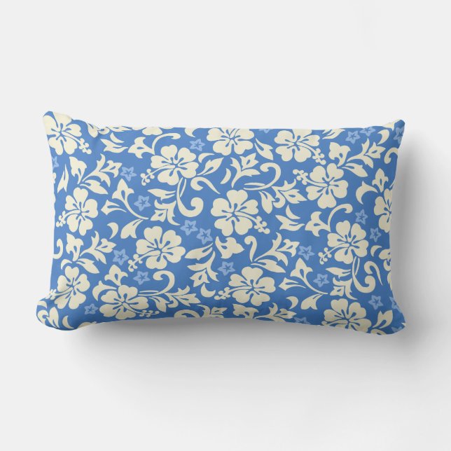 Coussin Rectangle Bande réversible de l'hibiscus hawaïen de Kapalua  (Recto)
