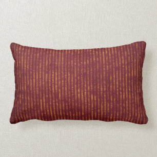 Coussin Rectangle bandes18 BURGUNDY MAROON RUST CORD TEXTURED STRIP
