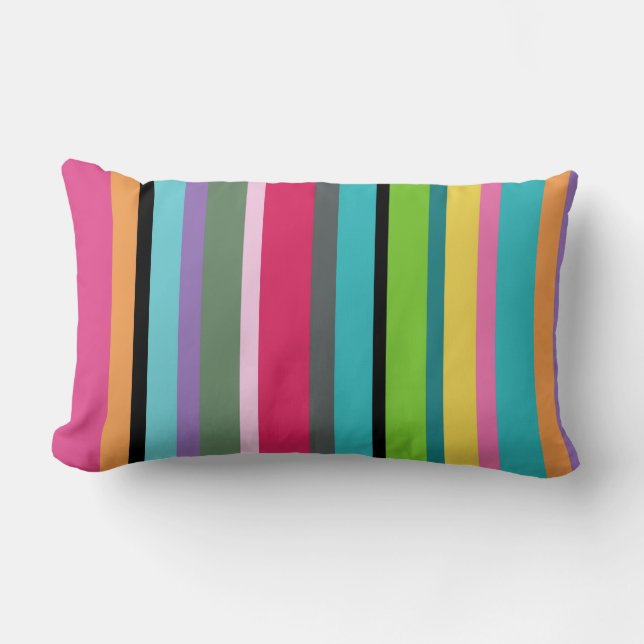 Coussin Rectangle Bandes d'été (Recto)