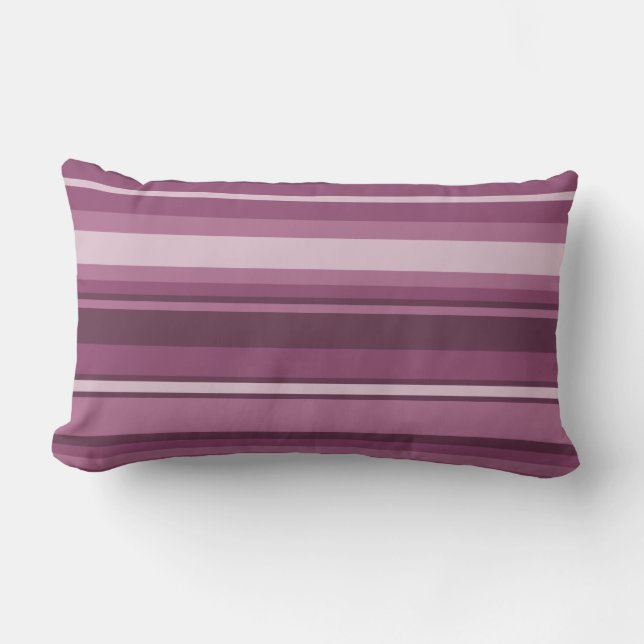 Coussin Rectangle Bandes mauves (Recto)