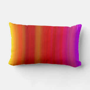Coussin Rectangle Bandes multicolores abstraites