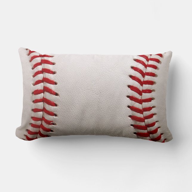 Coussin Rectangle Baseball et Softball Classiques Couture Rouge (Recto)