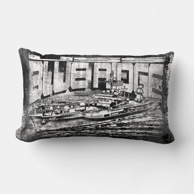 Coussin Rectangle Bateau de commandement Blue Ridge Thaillow (Recto)