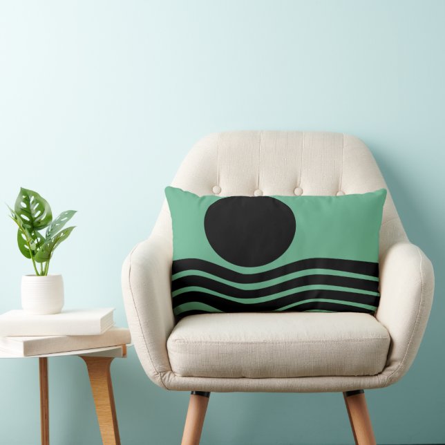 Coussin Rectangle Bauhaus Seafoam Green Abstrait (Chaise)