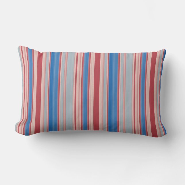 Coussin Rectangle Beach Party Stripes 02 (bandes verticales) (Recto)