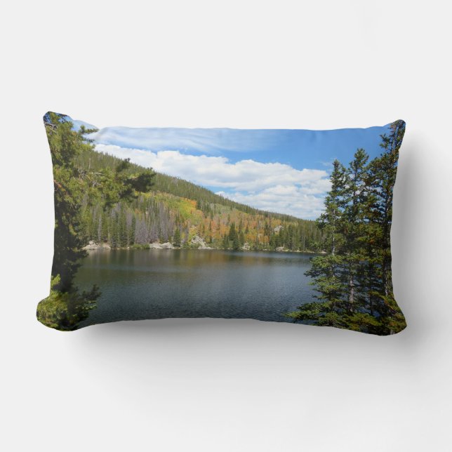 Coussin Rectangle Bear Lake au parc national Rocky Mountain (Recto)