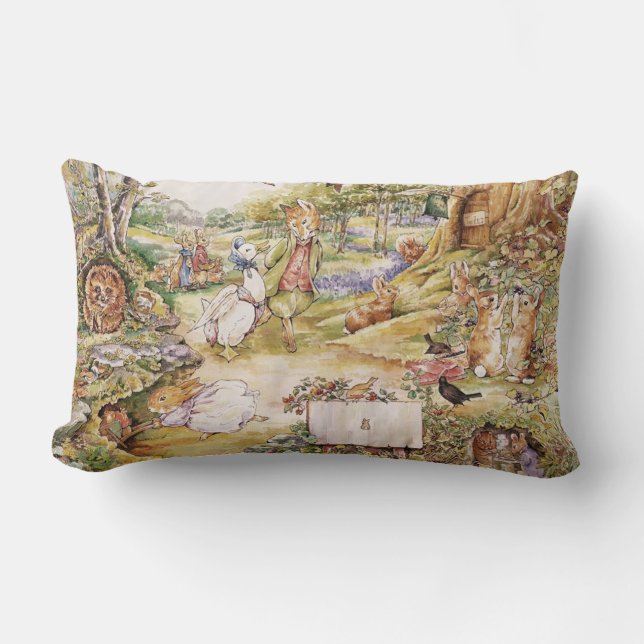 Coussin Rectangle Beatrix Potter Cute Peter et ses amis (Recto)