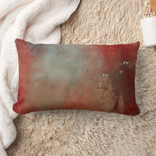 Coussin Rectangle Beau Blue Gold Red Art (Couverture)