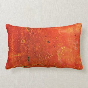 Coussin Rectangle Beau carreau orange de conception de roche