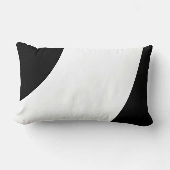 Coussin Rectangle Beau noir et blanc (Recto)