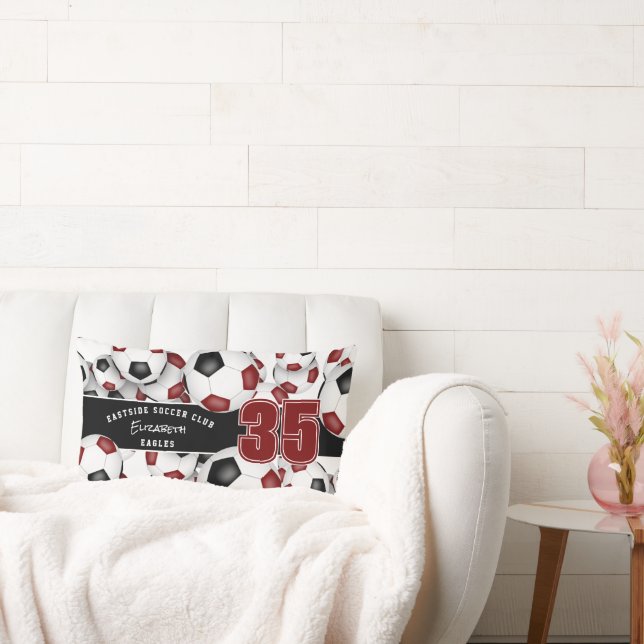 Coussin Rectangle Beaucoup de ballons de football esprit d'équipe ca (Canapé)