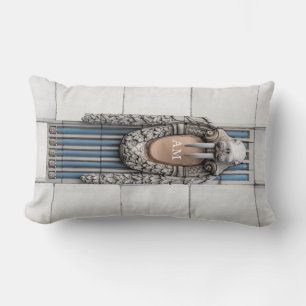 Coussin Rectangle Beaux Arts Walrus Sculpture Monogramme personnalis