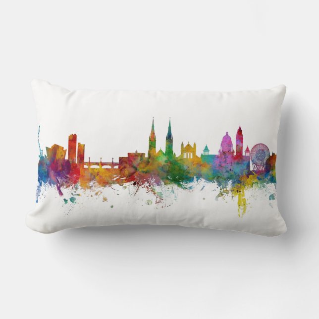 Coussin Rectangle Belfast Northern Ireland Skyline (Recto)