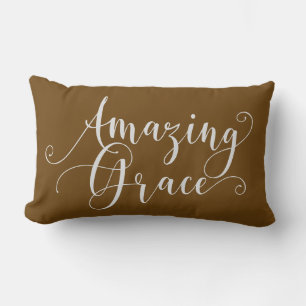 Coussin Rectangle Belle écriture manuscrite Amazing Grace