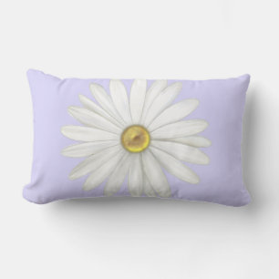 Coussin Rectangle Belle fleur de marguerite sur bleu pâle