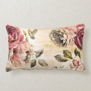 Coussin Rectangle Belle peinture florale victorienne