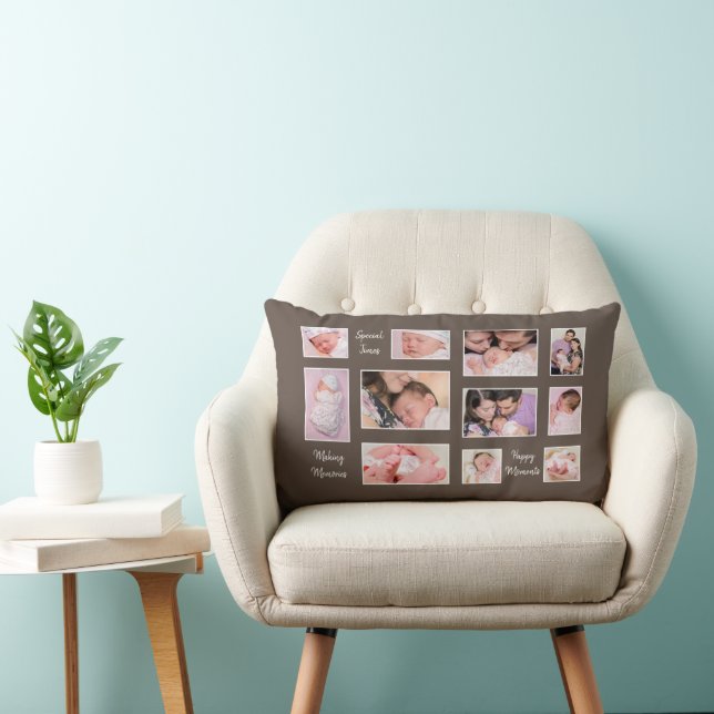 Coussin Rectangle Best Thing About Memories 11 Photo Collage Brown (Chaise)