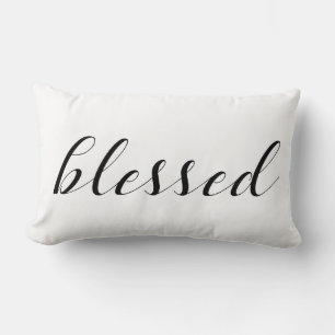 Coussin Rectangle Bienheureux - Bénédictions religieuses Citation de