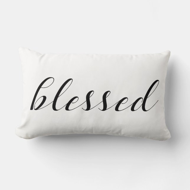 Coussin Rectangle Bienheureux - Bénédictions religieuses Citation de (Recto)