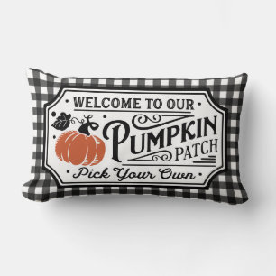 Coussin Rectangle Bienvenue dans notre Patch Citrouille Agritouris