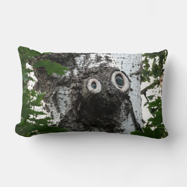 Coussin Rectangle Birch Soul Tree Magique Visage photo Lumbar Coussi (Recto)