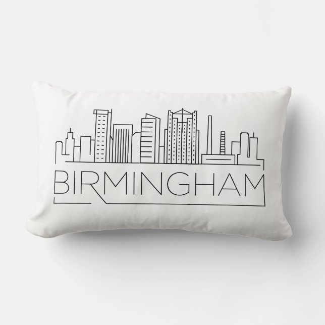 Coussin Rectangle Birmingham, Alabama Skyline (Recto)