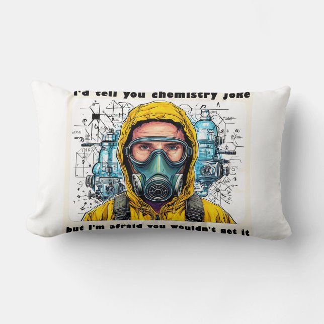 Coussin Rectangle blague drôle chimie cadeau (Recto)