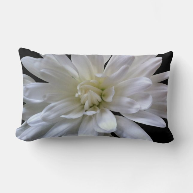 Coussin Rectangle Blanc floral blanc marguerite blanc maman blanche  (Recto)