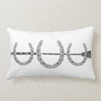 Coussin Rectangle BLANC triple de carreau de chaussure de cheval