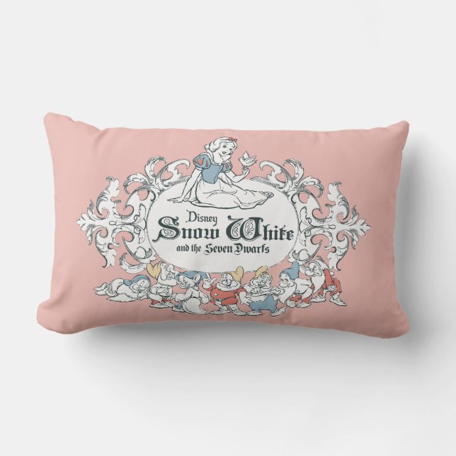 Coussin Rectangle Blanche Neige et les sept nains| La Foi de tous (Recto)