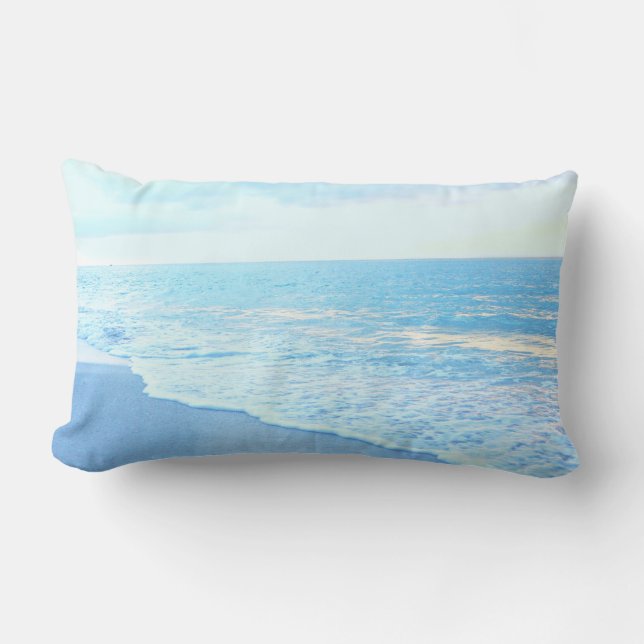 Coussin Rectangle Bleu de turquoise magnifique de carreau lombaire (Recto)