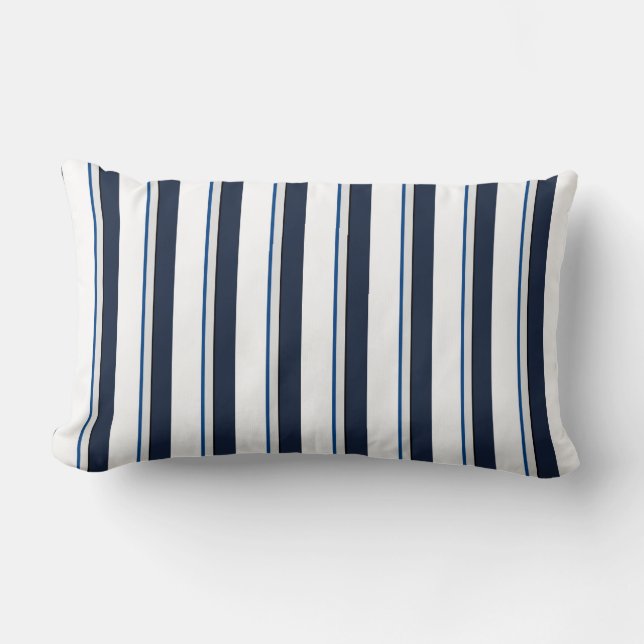 Coussin Rectangle Bleu et blanc (Recto)