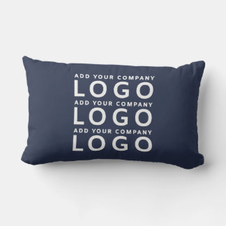 Coussin Rectangle Bleu marine Logo personnalisé de l'entreprise Marq