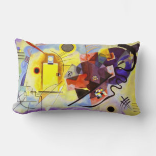 Coussin Rectangle Bleu rouge jaune Kandinsky peinture Abstraite